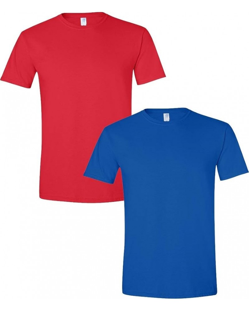 Adult Ultra Cotton T-Shirt with Pocket, Style G2300, 2-Pack Red-royal $12.96 T-Shirts