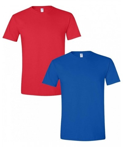 Adult Ultra Cotton T-Shirt with Pocket, Style G2300, 2-Pack Red-royal $12.96 T-Shirts