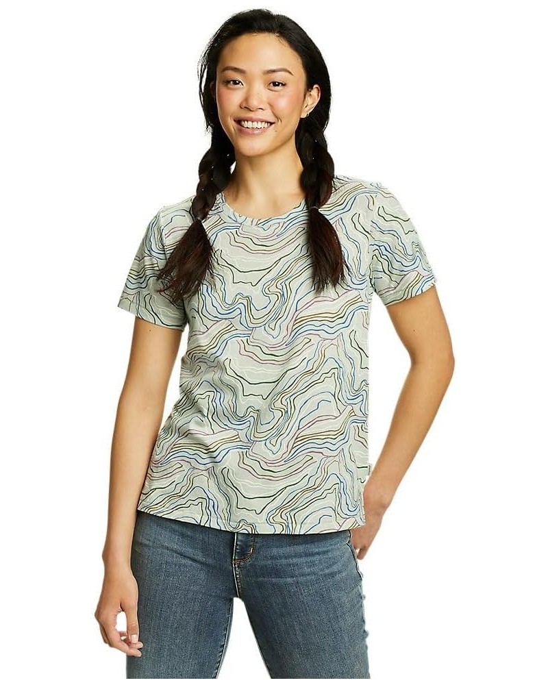 Women's Everyday Essentials Short-Sleeve T-Shirt - Printed Petite Lt Green $15.48 T-Shirts