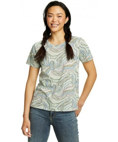 Women's Everyday Essentials Short-Sleeve T-Shirt - Printed Petite Lt Green $15.48 T-Shirts