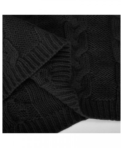 Off Shoulder Sweater Sets for Women Two Piece Outfits Cable Knit Pullover Tops and Bodycon Pants Lounge Matching Set Black $1...