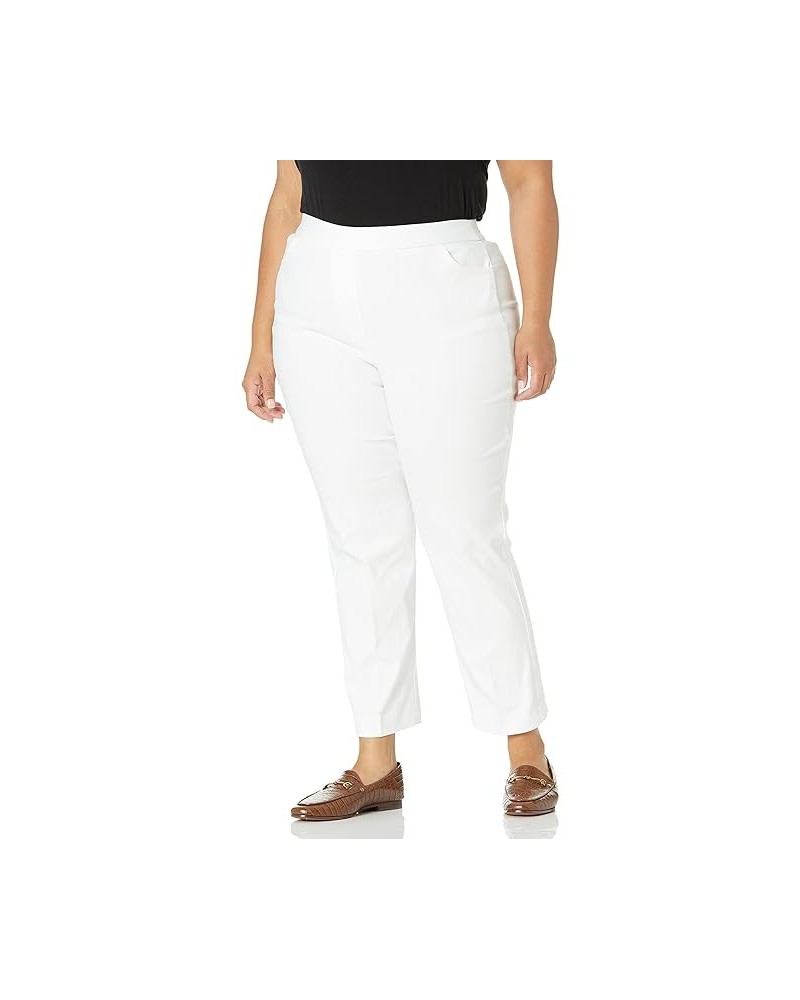 womens Petiteclassic Allure Fit Proportioned With Elastic Comfort Waistband Casual Pants, Black, 6 Petite US 16 White $12.96 ...