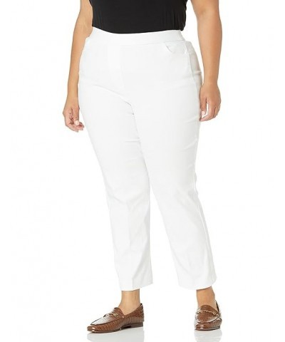 womens Petiteclassic Allure Fit Proportioned With Elastic Comfort Waistband Casual Pants, Black, 6 Petite US 16 White $12.96 ...