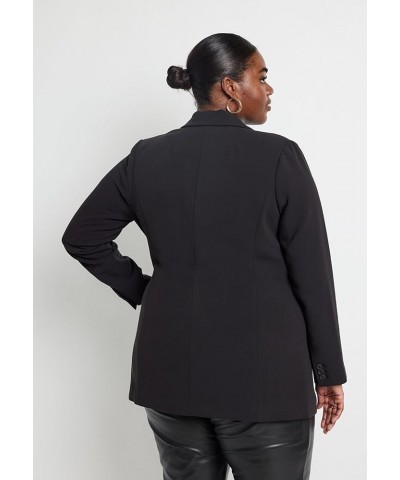 Women's Plus Size The 365 Suit Long Tailored Blazer Black $34.00 Blazers