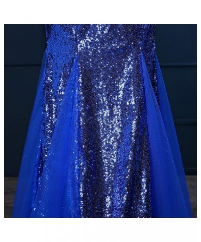 Women Sparkly Sequins Mermaid Prom Dresses Long 2020 Strapless Formal Evening Party Gown SQ38 Mint-one Shoulder $37.60 Dresses