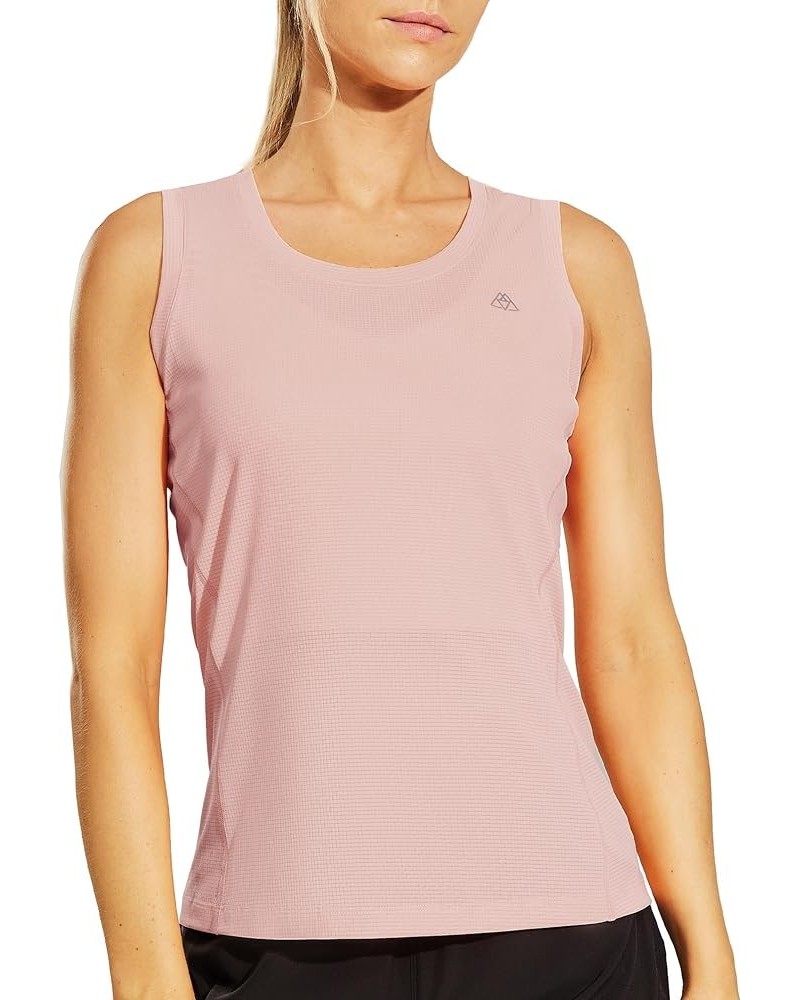 Women's Workout Tank Tops Mesh Quick Dry Sleeveless Shirts Athletic Shirts for Running Yoga Gym Pink $11.27 Activewear