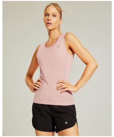 Women's Workout Tank Tops Mesh Quick Dry Sleeveless Shirts Athletic Shirts for Running Yoga Gym Pink $11.27 Activewear