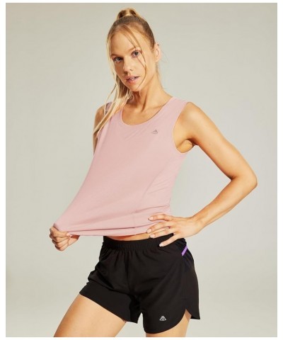 Women's Workout Tank Tops Mesh Quick Dry Sleeveless Shirts Athletic Shirts for Running Yoga Gym Pink $11.27 Activewear