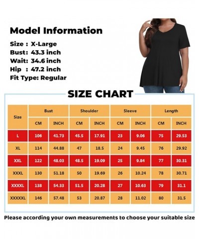 3/4 Sleeve Tops for Women Womens Short Sleeve Casual Loose Fit Flare Swing Tunic Tops Basic T-Shirt Plus Size 06-black $6.25 ...