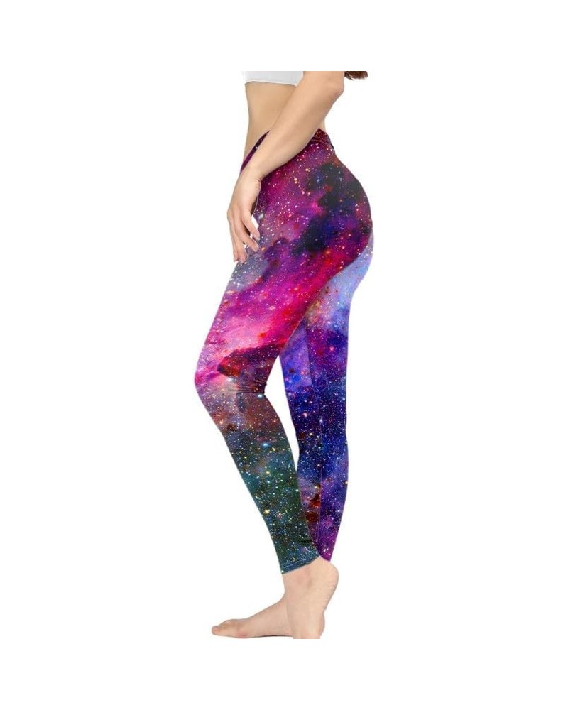 Hawaii Floral Women's Long Leggings, Van Gogh Art High Waist Workout Tight, Cute Girl Stretchy Soft Tights Plus Size Bright G...