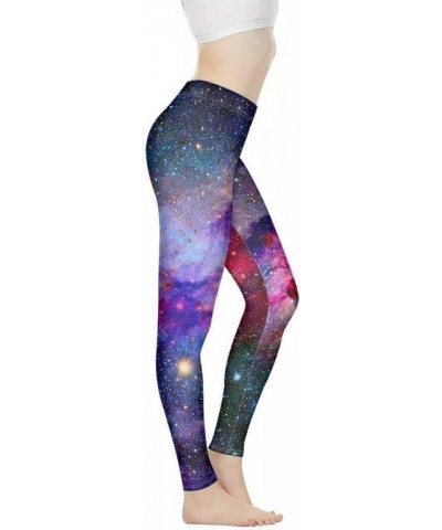 Hawaii Floral Women's Long Leggings, Van Gogh Art High Waist Workout Tight, Cute Girl Stretchy Soft Tights Plus Size Bright G...