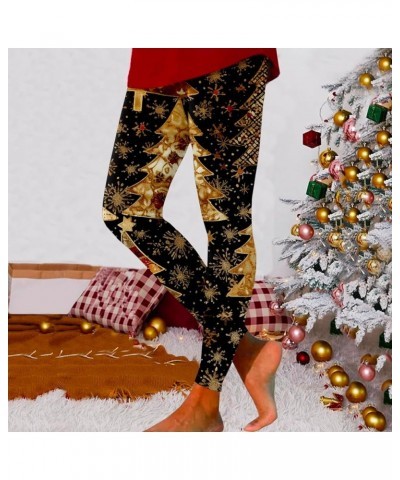 High Waisted Leggings Womens Cosplay Christmas Costumes Ornaments Tree Snow Xmas Reindeer Deer Pattern Fashion Leggings Z15-g...