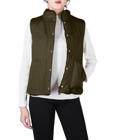 Women's Warm Winter Thicken Warm Winter Thicken Puffer Coat Jacket Olive $16.88 Jackets