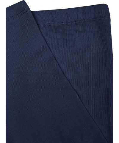 Womens Premium Cotton Full Length Leggings Multi Colors (S-XL) 603_navy $9.24 Leggings