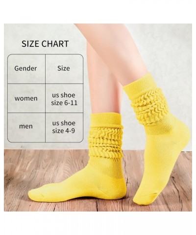 3 Pairs Women's Slouch Socks Cotton Knit Knee High Scrunch Sock Size 6-11 Rose-orange-yellow $11.77 Activewear