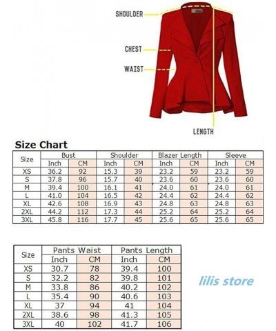 Women's Velvet Pant Suits Set Business Lady Office Tuxedos Formal Work Wear Red $40.32 Suits