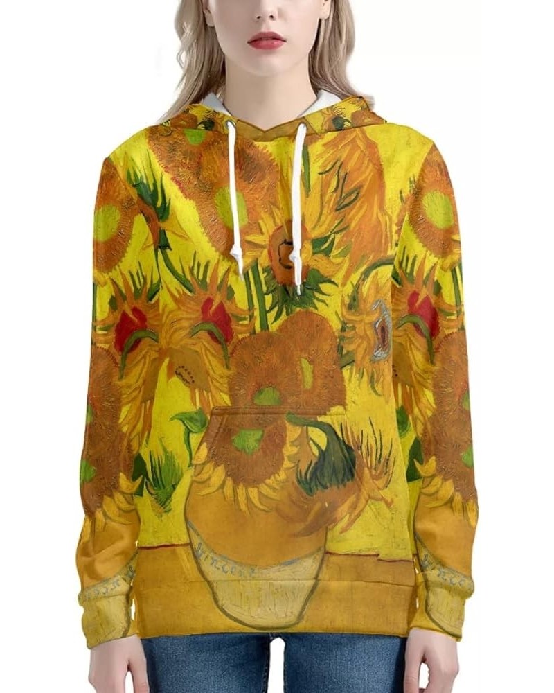 Women's 3D Print Van Gogh Sweatshirt Starry Night Long Sleeve Hooded Sweatshirt Pocket Sunflower Van Gogh $16.51 Hoodies & Sw...