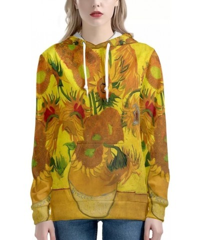 Women's 3D Print Van Gogh Sweatshirt Starry Night Long Sleeve Hooded Sweatshirt Pocket Sunflower Van Gogh $16.51 Hoodies & Sw...