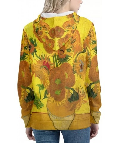 Women's 3D Print Van Gogh Sweatshirt Starry Night Long Sleeve Hooded Sweatshirt Pocket Sunflower Van Gogh $16.51 Hoodies & Sw...