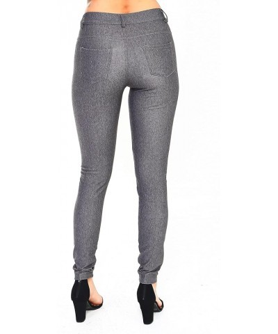 Women's Five Pocket Jean Leggings Gray $15.25 Leggings