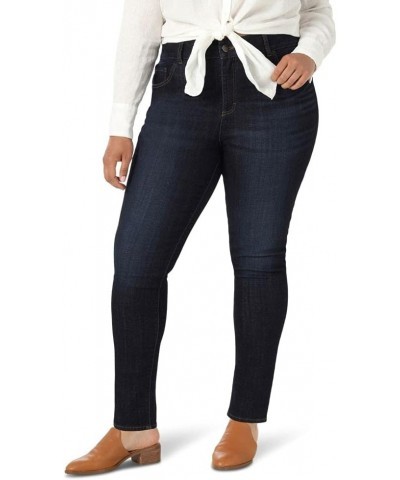 Women's Plus Size Slim Fit Skinny Leg Midrise Jean Blackout $12.89 Jeans