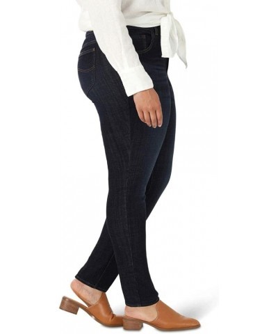 Women's Plus Size Slim Fit Skinny Leg Midrise Jean Blackout $12.89 Jeans