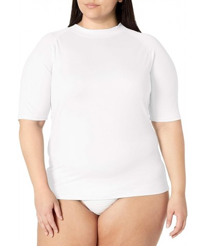 Women's Plus-Size UPF 50+ Active Rashguard & Workout Top White $11.20 Swimsuits