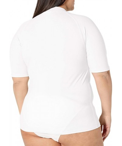 Women's Plus-Size UPF 50+ Active Rashguard & Workout Top White $11.20 Swimsuits