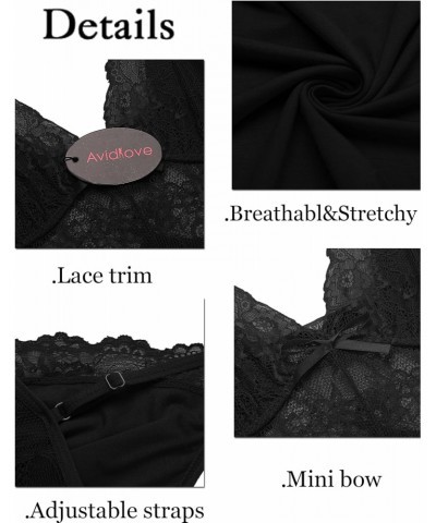 Babydoll Women Lingerie Slip Adjustable Strap Chemise V Neck Sleepwear Sexy Night Dress Black $12.31 Sleep & Lounge