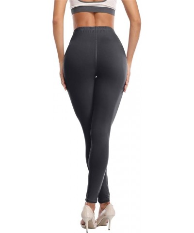 Women's Soft Full Length Leggings High Waist Ankle Length Leggings Pants Tights Dark Grey $7.64 Leggings