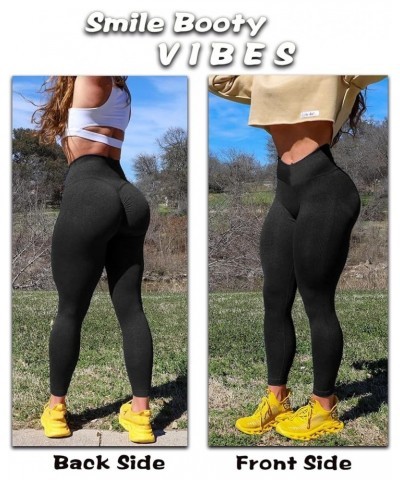 Women Scrunch Butt Lifting Workout Leggings High Waisted Tummy Compression Seamless Yoga Pants Gym Athletic Tights 2-0 Scrunc...