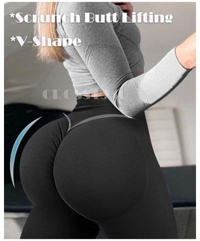 Women Scrunch Butt Lifting Workout Leggings High Waisted Tummy Compression Seamless Yoga Pants Gym Athletic Tights 2-0 Scrunc...