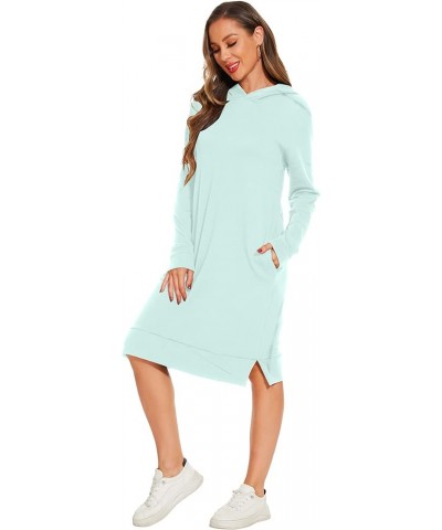 Fleece Cotton Hoodie Dress for Women Heated Long Sleeve Sweatshirt Soft Comfort Casual Athletic Loose Fit Mint $26.51 Hoodies...