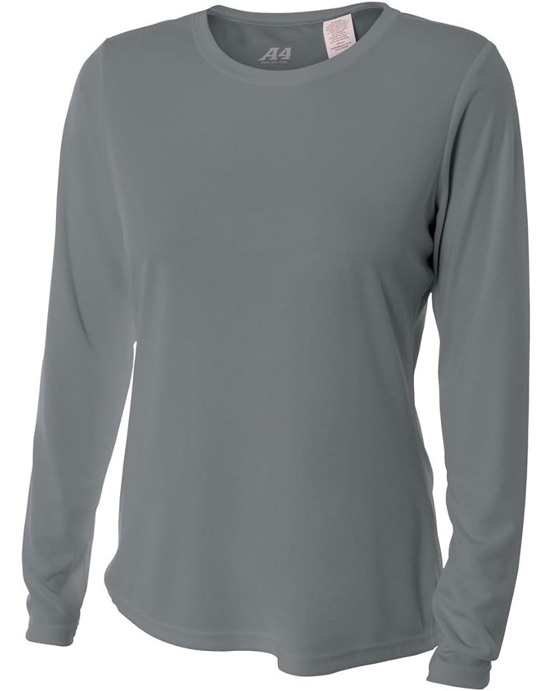 Women's Cooling Performance Crew Long Sleeve | Moisture-Wicking Graphite $8.89 T-Shirts