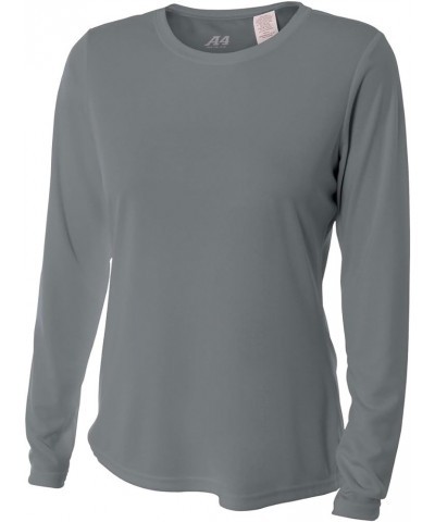 Women's Cooling Performance Crew Long Sleeve | Moisture-Wicking Graphite $8.89 T-Shirts