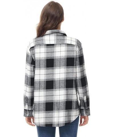 Women's Oversized Flannel Plaid Shirt Long Sleeve Button Down Plus Size Lightweight Shacket Blouse (S-4X) Regular Fit 50012 $...