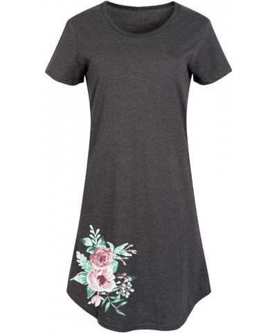 Painted Floral - Ladies Any Way Dress Heather Charcoal $10.79 Dresses