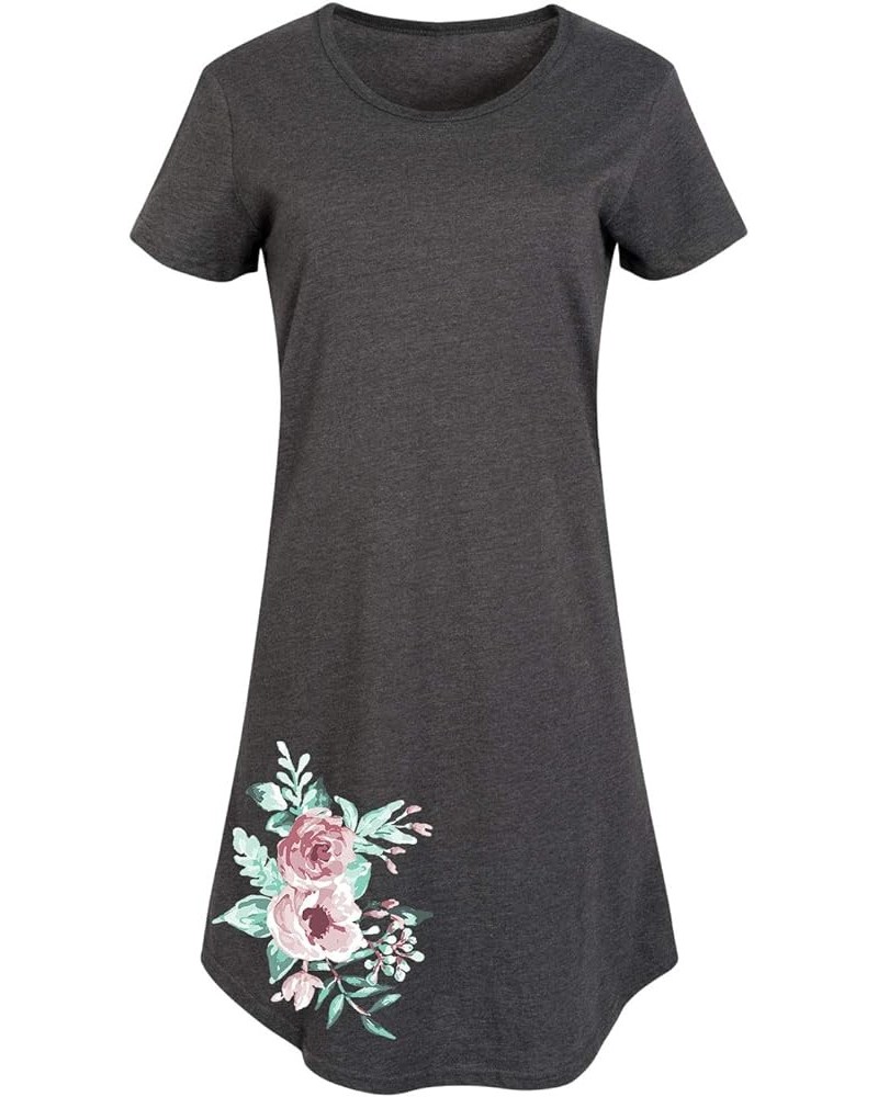 Painted Floral - Ladies Any Way Dress Heather Charcoal $10.79 Dresses