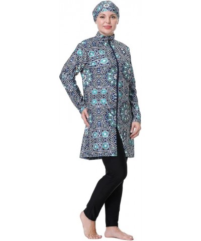 Plus Size Muslim Swimwear for Women Burkini Islamic Swimming Suit Z8 $23.31 Swimsuits