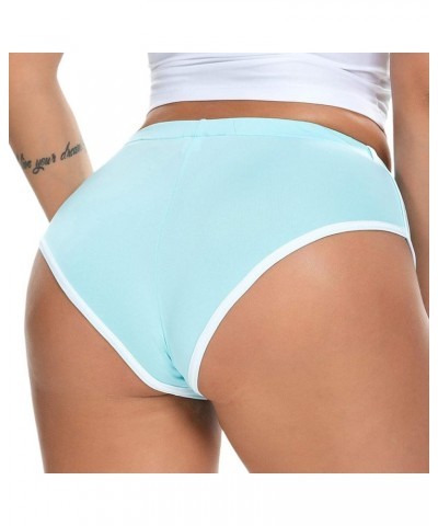 Women's Sexy Yoga Booty Shorts Gym Workout Running Elastic Waist Hot Pants Stretchy Dance Athletic Shorts Blue $7.64 Activewear