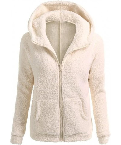 Winter Coats for Women 2023 Trendy Fleece Lined Sherpa Jacket Fall Fashion Lightweight Warm Cozy Fuzzy Hoodies Outer 2b-beige...