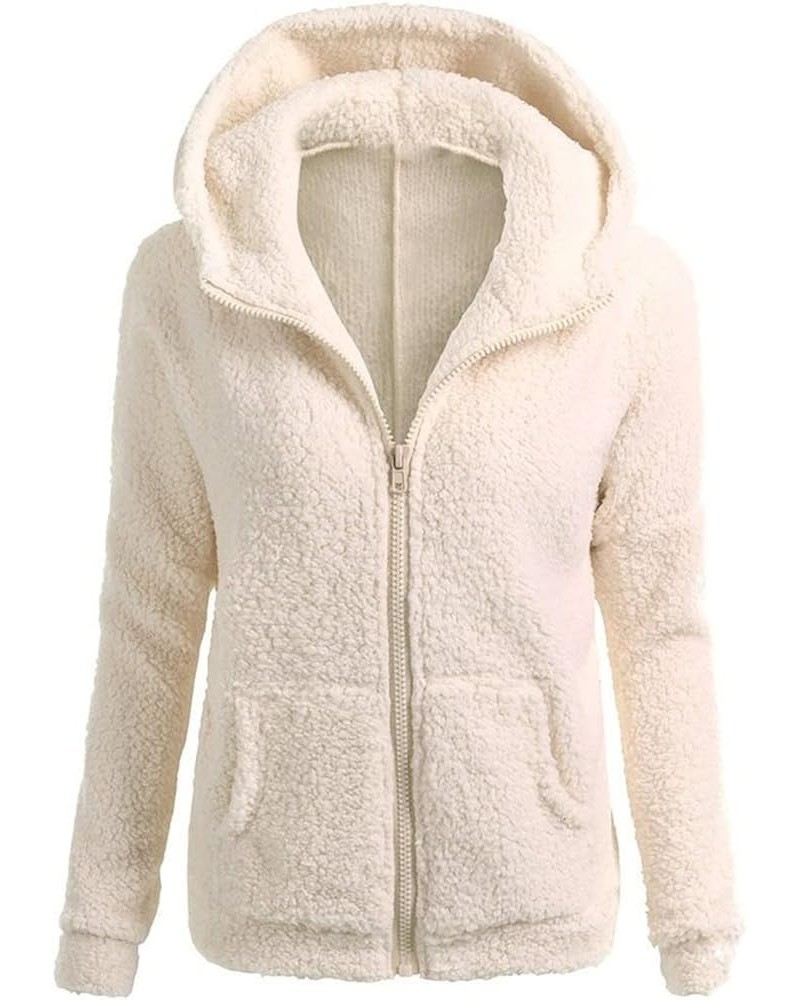 Winter Coats for Women 2023 Trendy Fleece Lined Sherpa Jacket Fall Fashion Lightweight Warm Cozy Fuzzy Hoodies Outer 2b-beige...