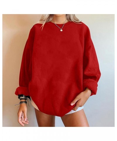 Fall Sweatshirts Women Pattern T-Shirt Early Autumn Women Long Sleeve T-Shirt Top 4-red $11.66 Activewear