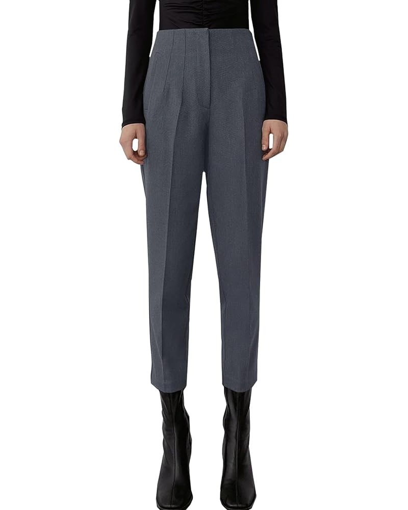 Women's High Waisted Dress Pants Work Business Casual Slacks Tapered Ankle Pants with Pockets Dark Grey $18.86 Pants