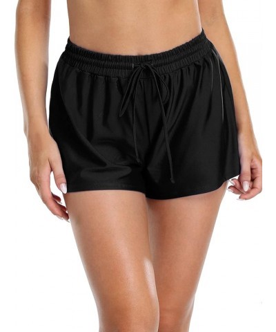 Women's Plus Size Swim Shorts Sport Waistband Swimsuit Bottom Tankini Boy Shorts Swimming Panty Black $9.89 Swimsuits