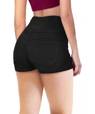 and Comapny Womens Perfectly Shaping Hyper Stretch Bermuda Shorts Capri Shorts Destructed-short-black $11.30 Shorts