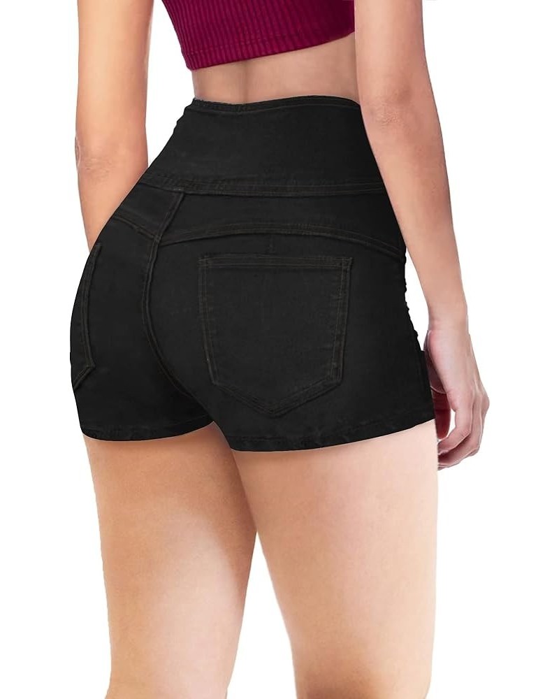 and Comapny Womens Perfectly Shaping Hyper Stretch Bermuda Shorts Capri Shorts Destructed-short-black $11.30 Shorts