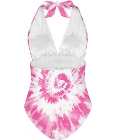 Bikini Sets for Women Cheeky Bikini Sexy Bikini Swimsuit for Family Vacation Pink Tie Dye $12.48 Swimsuits