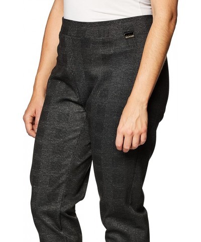 Women's Pull On Stretch Pants (Standard and Plus) Cropped Glen Plaid $13.18 Pants