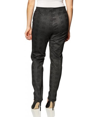 Women's Pull On Stretch Pants (Standard and Plus) Cropped Glen Plaid $13.18 Pants